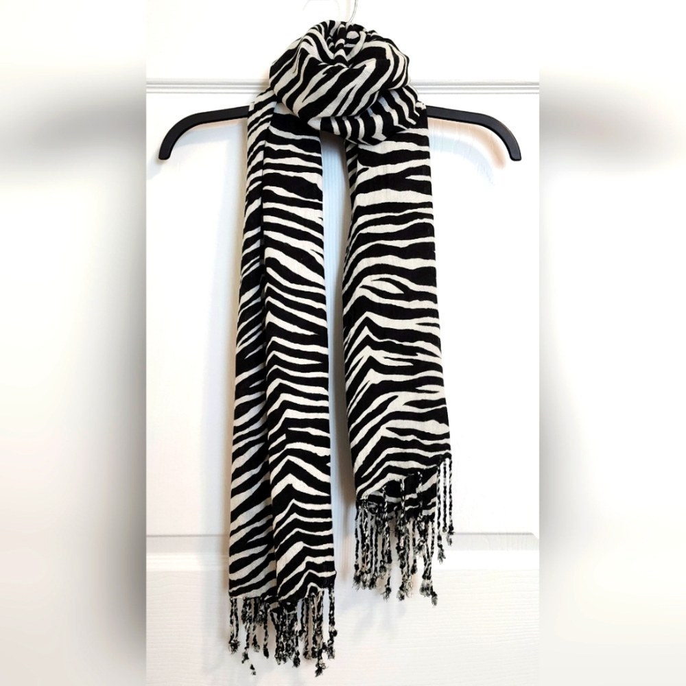 B&W Zebra Fashion Scarf